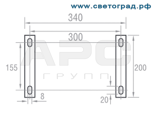 Крепление аварийного светильника 36 Вт ПО 230–27-1–001