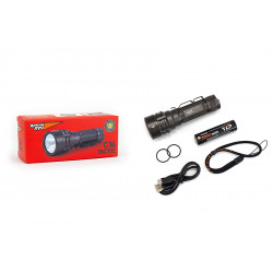 Фонарь G16 TACTIC Luminus SST-40 5000K, 5реж,  IPX8, акк 18650 3200mAh с встр. ЗУ
