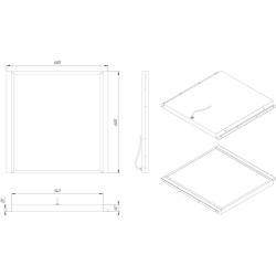 Светильник офисный SVT-ARM-Clip-in-27W-IP54-M-4000K 28Вт 3250Лм 4000К IP54