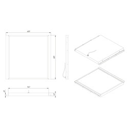 Светильник офисный SVT-ARM-Clip-in-47W-IP54-M-4000K 47Вт 5450Лм 4000К IP54