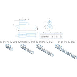 Светильник архитектурный SVT-STR-MPRO-Max-42W-45x140-C-3y 42Вт 5880Лм 5000К IP67