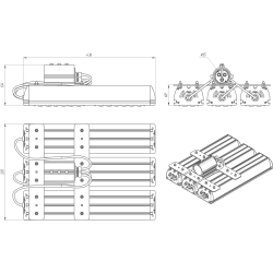 Светильник уличный консольный SVT-STR-MPRO-53W-45x140-TRIO-C 156Вт 27096Лм 5000К IP67