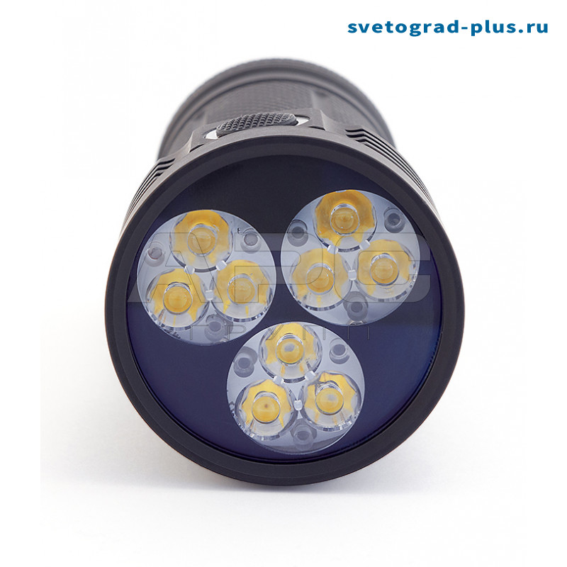 Фонарь YLP G180 Gryphon 9 LED CREE XP-G2 max3200лм, 5 реж.+строб, IPX8, под 3 акк. 18650