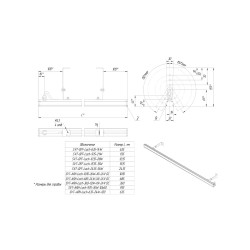 Светильник архитектурный SVT-ARH-Luch-685-24W-120-24V DC-KR 24Вт 2880Лм 5000К IP67