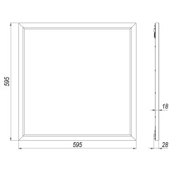Светильник офисный SVT-ARM-Panel-RZ-595x595x18-34W-IP40-M 34Вт 3800Лм 5000К IP40