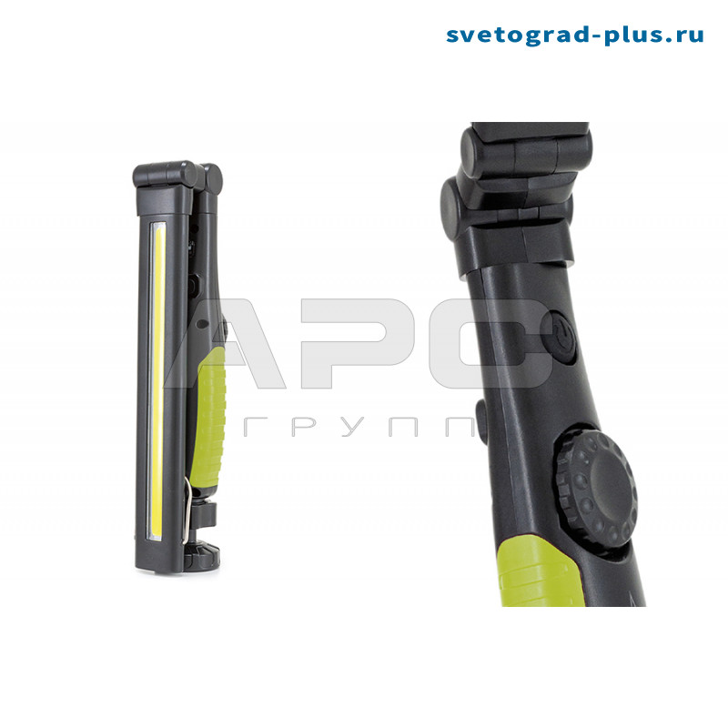 Фонарь OPTIMUS ACCU Click диммир. COB max.400лм +SMD 60лм, кольцо/магнит, Li-Ion 2000mA