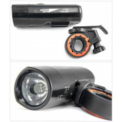 Фонарь V-100 велосипедный LED 3W, 3 режима, на 4xAAA