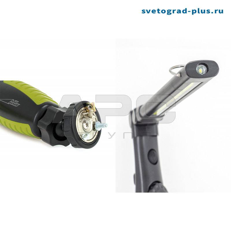 Фонарь OPTIMUS ACCU Click диммир. COB max.400лм +SMD 60лм, кольцо/магнит, Li-Ion 2000mA