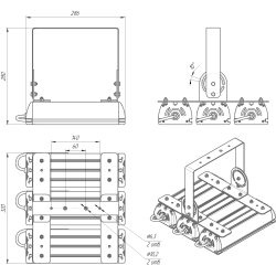 Светильник уличный SVT-STR-MPRO-48W-TRIO 144Вт 23370Лм 5000К IP67