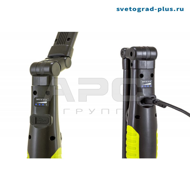 Фонарь OPTIMUS ACCU Click диммир. COB max.400лм +SMD 60лм, кольцо/магнит, Li-Ion 2000mA