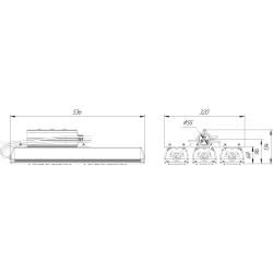 Светильник уличный консольный SVT-STR-MPRO-Max-81W-45x140-C-TRIO 246Вт 35424Лм 5000К IP67