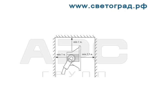 Установка прожектора ГО 24-1000-001