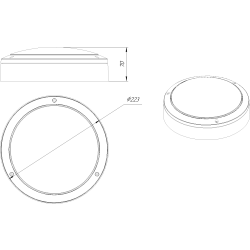 Светильник ЖКХ SVT-ZKH-SM-25W-IP65 25Вт 2500Лм 5000К IP65