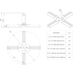 Светильник промышленный SVT-P-FL-MPRO-240W-RB (60x4) 240Вт 37200Лм 5000К IP65